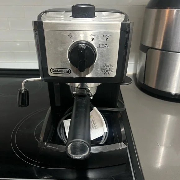 DeLonghi Black and Silver Espresso Machine - Picture 3 of 4